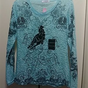 Atlas Bling Barrel Racer Burn-out Shirt